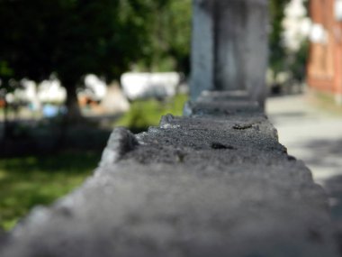 old fence with old bricks