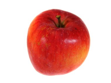 elma beyaz arkaplanda izole edildi