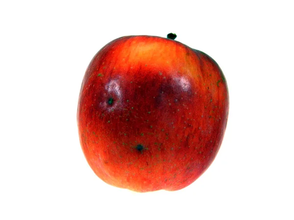 Măr izolat pe fundal alb — Fotografie, imagine de stoc