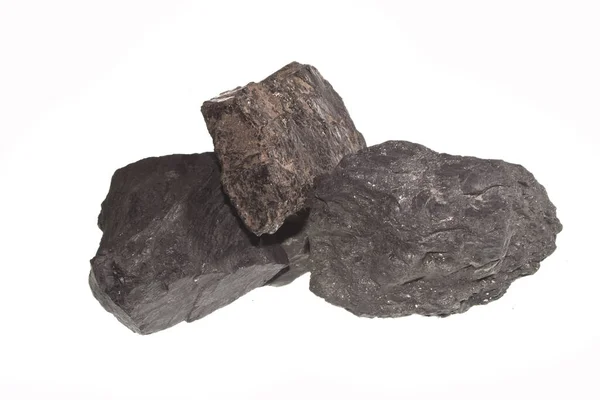 Kömür beyaz arkaplanda izole edildi — Stok fotoğraf