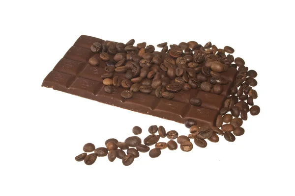 Schokolade isoliert auf weißem Hintergrund — Stockfoto