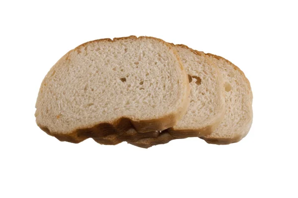 Brot isoliert auf weißem Hintergrund — Stockfoto