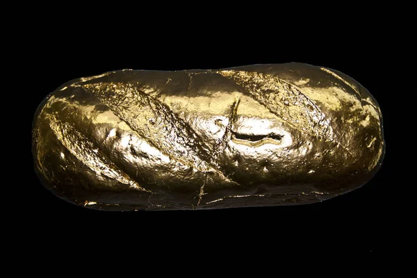 Siyah arka planda izole edilmiş altın somun.