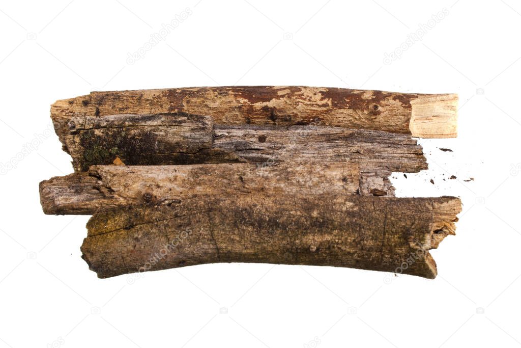 firewood isolated on white background