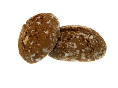 Beyaz arkaplanda izole edilmiş çerezler