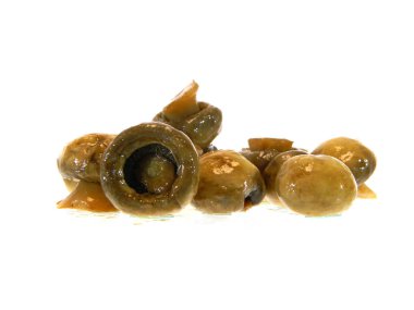 Beyaz arkaplanda izole edilmiş mantarlar