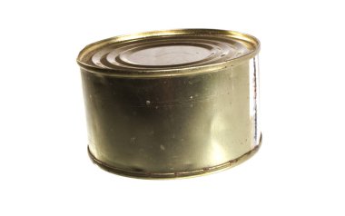 Beyaz arkaplanda izole edilmiş bir kavanozda yahni