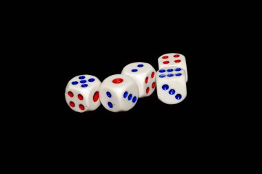 Beyaz arka plan üzerinde izole dices