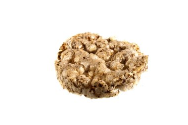 beyaz arkaplanda izole edilmiş kuru ekmek