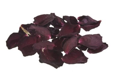 Beyaz arkaplanda gül yaprakları izole