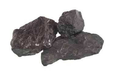kömür beyaz arkaplanda izole edildi