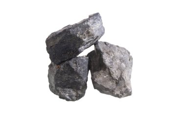 kömür beyaz arkaplanda izole edildi