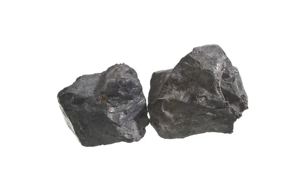 Carvão Isolado Sobre Fundo Branco — Fotografia de Stock