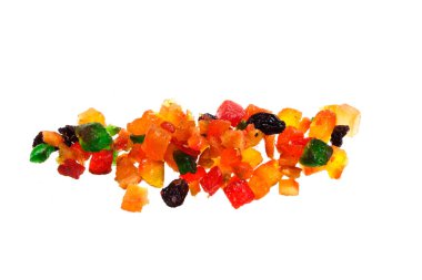 Kurumuş meyve beyaz arkaplanda izole