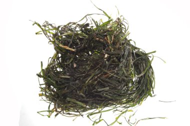 beyaz arkaplanda izole edilmiş kuru ot