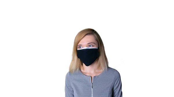 의료용 마스크 외과용 마스크 전염병 창궐하는 사람들 머무르도록 동기를 부여하는 — 스톡 사진