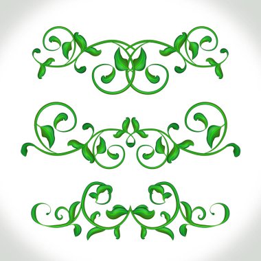 Çiçekli kaligrafik elementler