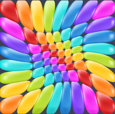 Rainbow zemin gerçekçi parlak kareler ile. Eğlenceli zemin dekoru ve selebration için. 