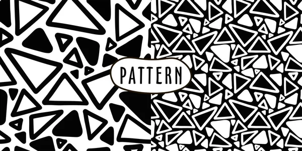 Simple Pattern Different Hand Painted Elements Doodle Vector Seamless Template — Stock vektor