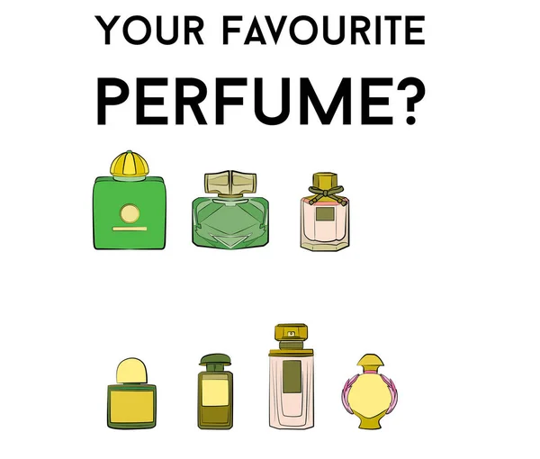 Perfume Bottles Icons Seamless Pattern Eau Parfum Background Eau Toilette — Stock Vector