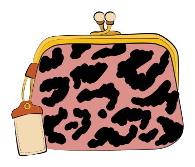 şık kadın çantası (boyama kitabı). Vektör çizimi çizimi 