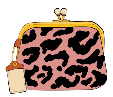 şık kadın çantası (boyama kitabı). Vektör çizimi çizimi 