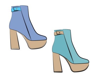 Kadın ayakkabıları Moda illüstrasyon vektör nesneleri izole 