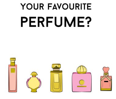 Beyaz arkaplanda izole edilmiş farklı parfümler