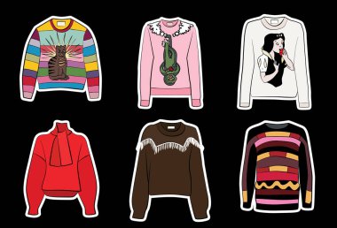 Sonbahar kumaşı Moda vektör çizim nesnesi izole edildi