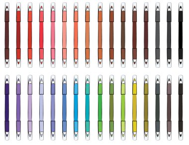 Tasarımınız için kalemli vektörsüz desen seti