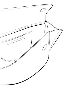 Modaya uygun kadın çantaları. Vektör çizimi çizimi