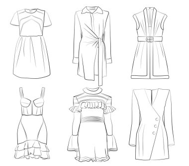 Sonbahar kumaşı Moda vektör çizim nesnesi izole edildi