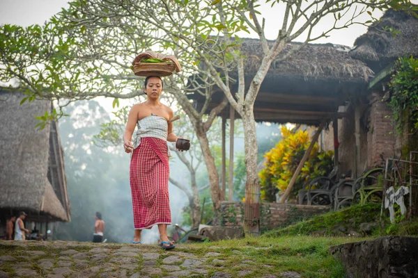 Tenganan Bali Indonezja Maja 2018 Atmosfera Harmonii Wiosce Tenganan Bali Obraz Stockowy