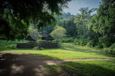 Tenganan, Bali / Endonezya - 25 Mayıs 2018: Tenganan bali köyünde uyum ortamı