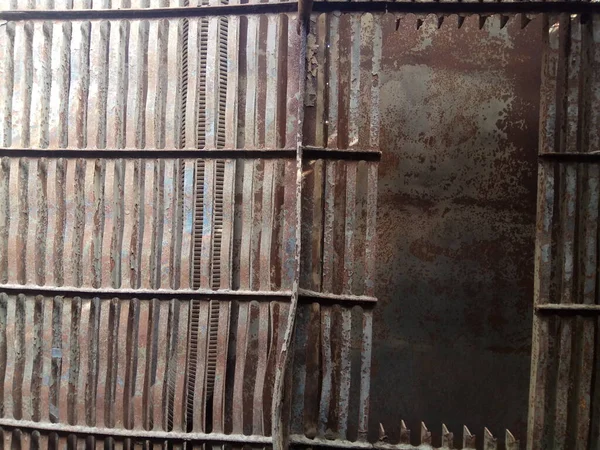 rusty metal in a scrap metal dump