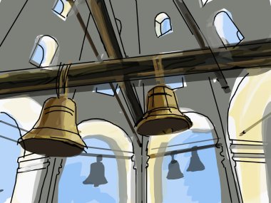 Kilise çanları Renk eskiz