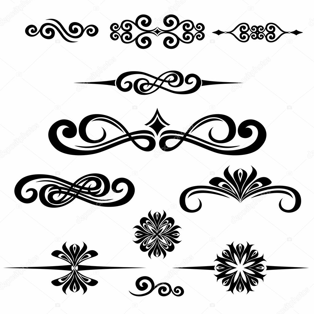 Collection of hand drawn vintage frame for text decoration in vector. The design of the banners of the site. Black