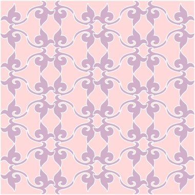 Çiçek desenli. Duvar kağıdı Barok, Şam. vektör arka plan. Mor ve gül, kuvars renk