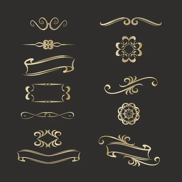 Monogrammes de modèles d'or pour divers projets de conception.Vintage — Image vectorielle