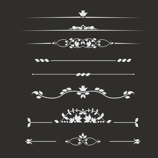 Craie sur tableau noir pour la décoration de texte monogrammes décoratifs pour le texte. Rayures à motifs — Image vectorielle