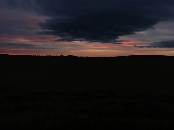 Puesta Sol Rusia Otoño Los Urales — Foto de Stock