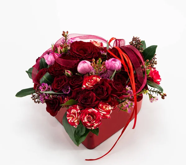 Saint Valentin coeurs cadeau pour l'amant — Photo