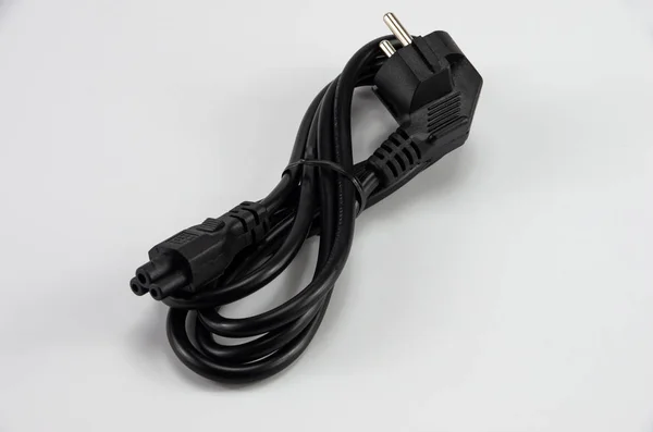 Computer Monitor Cable Electricity Power Black — Stock Photo, Image