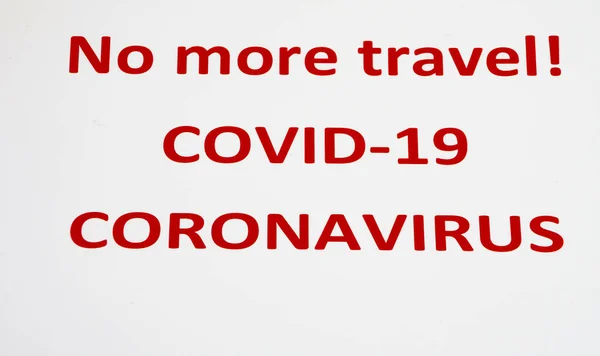 Yolculuk yok Coronavirus Covis-19-ill