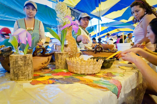 Vendors Food Festival Typical Products Mexico — Stock Photo, Image