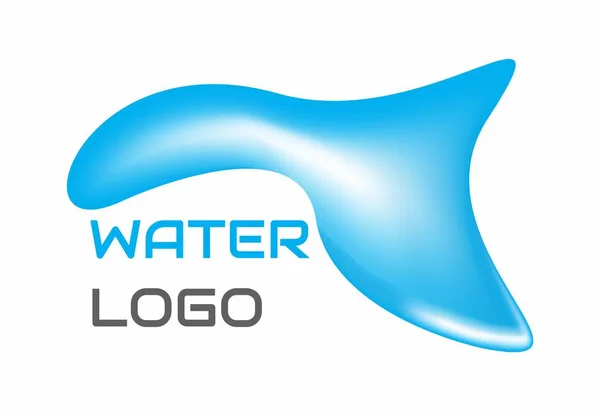 Bir Sıvı Şekil Metin Oluşan Bir Logo — Stok Vektör