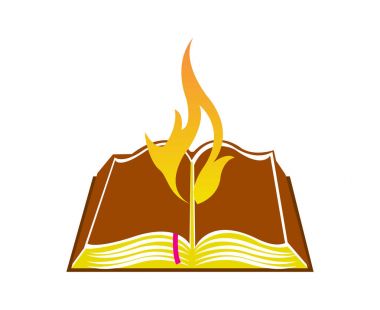 Alev açık bir kitap olacak. Bilgi simgesi.