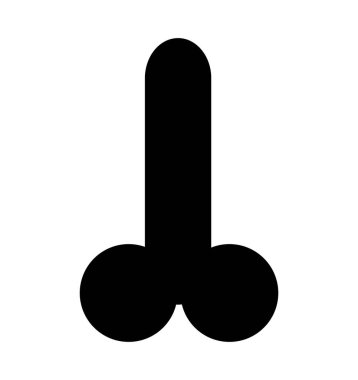 A simple and minimal symbol of a male penis.