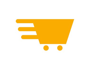 Hızlı hareketli alışveriş sepeti simgesini