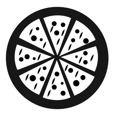 Basit dilimlenmiş pizza simgesi